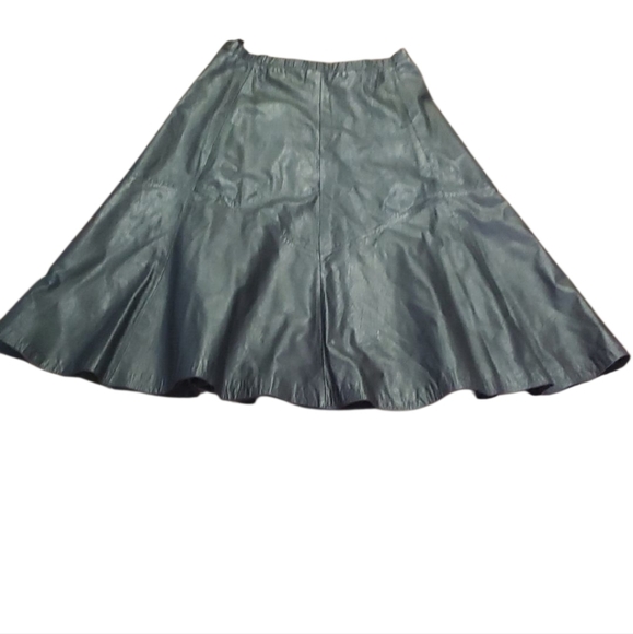 Studio Dresses & Skirts - Studio Black A-Line Leather  Skirt